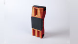 DartCase 6.0 Einzelstück 09 – Rot-Orange-Gold / Schwarz – Rückansicht