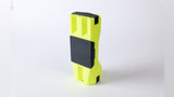 DartCase 6.0 Einzelstück 12 – Neongelb mit Krallenmotiv – Rückansicht